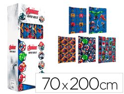 Papel de regalo basika marvel rollo de 70 x 200 cm 60 gr modelos surtidos