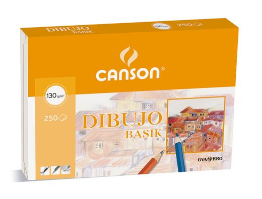 Papel Dibujo Basik 23X32.5 -130 Gr -Con Recuadro