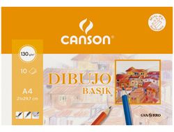 Papel Dibujo Basik Din A3 + 32,5X46,0 Cms Sin Recuadro en Minipacks de 10 Hojas