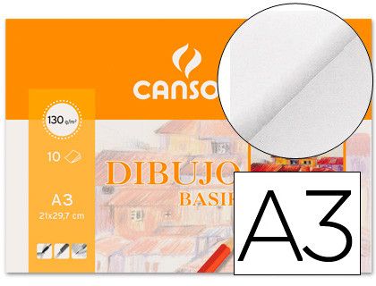Papel dibujo Gvarro Basik A3 10 hojas 130g
