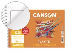 Papel dibujo Gvarro Basik A4+ 20 hojas 130g con recuadro