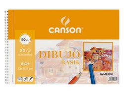 Papel dibujo Gvarro Basik A4+ taladro 20 hojas 130g recuadro