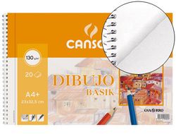 Papel dibujo Gvarro Basik A4+ taladro 20 hojas 130g.