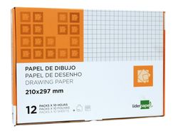 Papel Dibujo Liderpapel 210X297Mm 80G/M2 Milimetrado Pack de 10