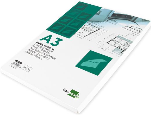 Papel Dibujo Liderpapel 210X297Mm 90G/M2 Vegetal