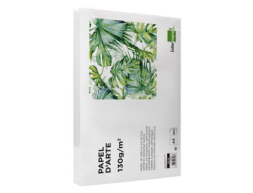 Papel dibujo liderpapel 297x420 mm 130 gr sin recuadro din a3 hoja