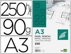 Papel Dibujo Liderpapel 297X420Mm 90G/M2 Vegetal