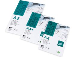 Papel dibujo liderpapel a3 297x420mm 70g/m2 vegetal sobre de 12 hojas