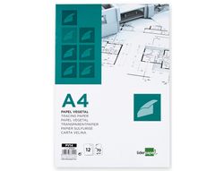 Papel Dibujo Liderpapel A4 210X297Mm 70G/M2 Vegetal Sobre de 12 Hojas