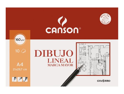 Papel Dibujo Marca Mayor 160Gr Din A4 en Minipacks de 10 Hojas
