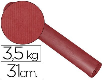 Papel Fantasia Kraft Liso Kfc -Bobina 31 cm -3,5 Kg -Color Burdeos