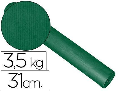 Papel Fantasia Kraft Liso Kfc -Bobina 31 cm -3,5 Kg -Color Verde
