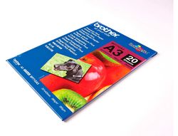 Papel foto brother brillante a3 260g/m2 paquete 20 hojas