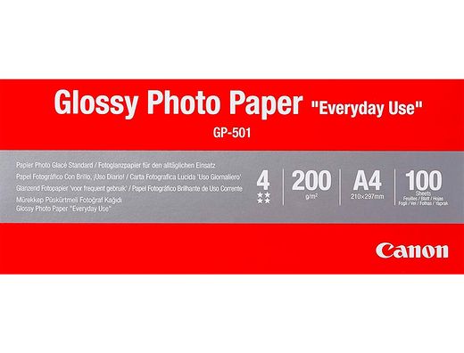 Papel foto canon a4 brillante 200gr/m2 paquete 100 hojas
