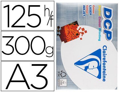 Papel Fotocopiadora Clairefontaine Din A3 300 Gramos Paquete de 125 Hojas
