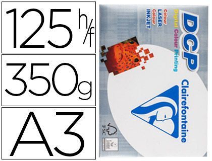 Papel Fotocopiadora Clairefontaine Din A3 350 Gramos Paquete de 125 Hojas