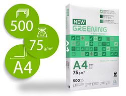 Papel fotocopiadora Greening 75 gramos DIN A4  (paquete 500 hojas)