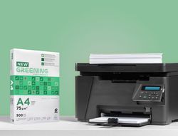 Papel fotocopiadora Greening 75 gramos DIN A4  (paquete 500 hojas)