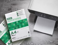 Papel fotocopiadora Greening 75 gramos DIN A4  (paquete 500 hojas)
