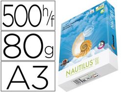 Papel fotocopiadora nautilus superwhite 100% reciclado din A3 80 gramos paquete de 500 hojas