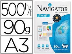Papel Fotocopiadora Navigator Din A3 90 Gramos Papel Multiuso Ink-Jet y Laser-Paquete de 500 Hojas