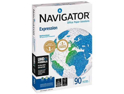 Papel Fotocopiadora Navigator Din A3 90 Gramos Papel Multiuso Ink-Jet y Laser-Paquete de 500 Hojas