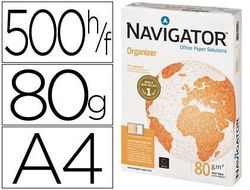 Papel fotocopiadora navigator din A4 80 gramos 2 taladros papel multiuso ink-jet y laser paquete de 500 hojas