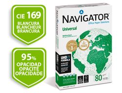 Papel fotocopiadora navigator din A4 80 gramos paquete de 400 hojas