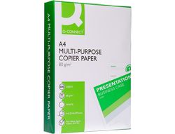 Papel fotocopiadora q-connect economy din A4 80 gramos paquete de 500 hojas