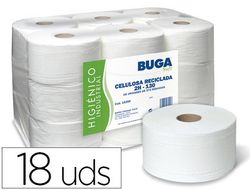 Papel Higienico Industrial Gofrado Buga Reciclado 2 Capas 130 M