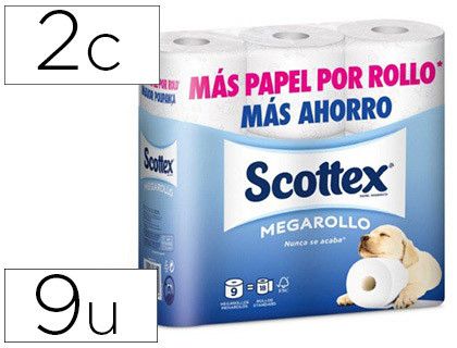 Papel Higienico Scottex Megarrollo Doble Largo Paquetede 6 Rollos