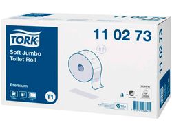 Papel higienico tork jumbo suave 2 capas 360 mt para dispensador t1 paquete de 6 rollos