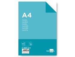 Papel liderpapel a4 80g/m2 paquete de 100 blanco