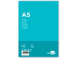 Papel Liderpapel A5 80G/M2 Paquete de 500 Blanco