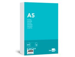 Papel Liderpapel A5 80G/M2 Paquete de 500 Blanco