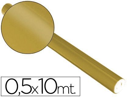 Papel Metalizado Oro Rollo Continuo de 0,5 X 10 Mt