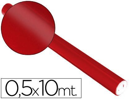 Papel Metalizado Rojo Rollo Continuo de 0,5 X 10 Mt