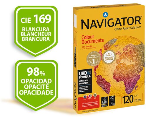 Papel Navigator Colour Documents A4 de 120 gr. (250 hojas)