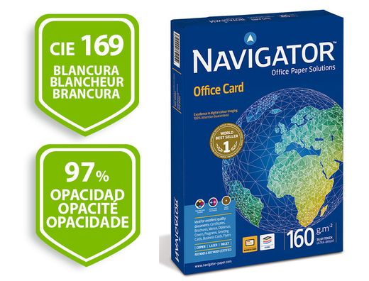 Papel Navigator Office Card A4 de 160 gr. (250 hojas)