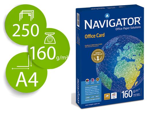 Papel Navigator Office Card A4 de 160 gr. (250 hojas)