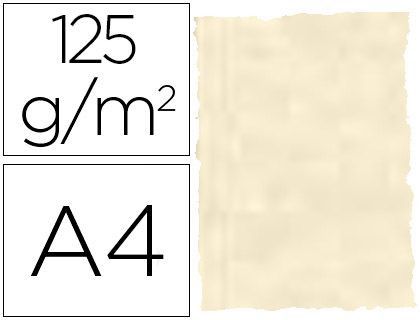 Papel Pergamino Din A4 Troquelado 125 Gr Piel Elefante Color Hueso Paquete de 25 Hojas
