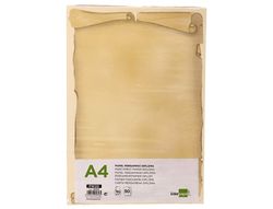 Papel pergamino liderpapel din a4 diploma 180 g/m2 paquete de 50 hojas