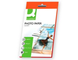 Papel q-connect foto glossy -kf01905 -10x15 -digital photo -para ink-jet -bolsa de 25 hojas de 180 gr