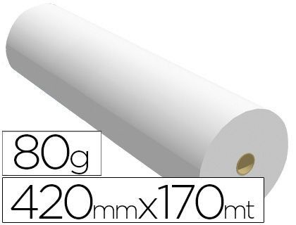 Papel Reprografia Ppc para Planos 420Mmx170Mt 80Gr