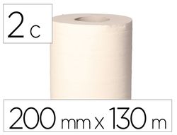 Papel secamanos bunzl greensource 2 capas celulosa blanca 200 mm x 130 mt paquete de 6 rollos
