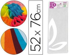 Papel Seda Liderpapel 52X76Cm 18G/M2 Bolsa de 5 Hojas Blanco