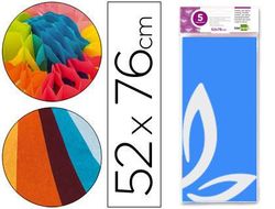 Papel Seda Liderpapel 52X76Cm 18G/M2 Bolsa de 5 Hojas Celeste