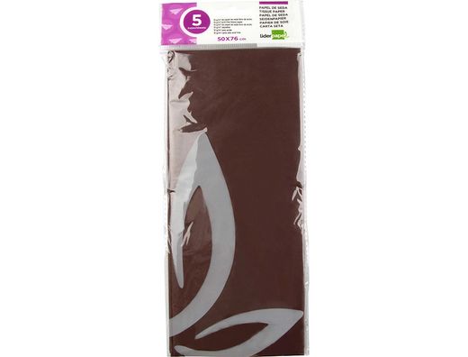 Papel Seda Liderpapel 52X76Cm 18G/M2 Bolsa de 5 Hojas Marron