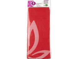 Papel Seda Liderpapel 52X76Cm 18G/M2 Bolsa de 5 Hojas Rojo