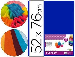 Papel Seda Liderpapel Azul 52X76 cm 18 Gr -Paquete de 25 Hojas